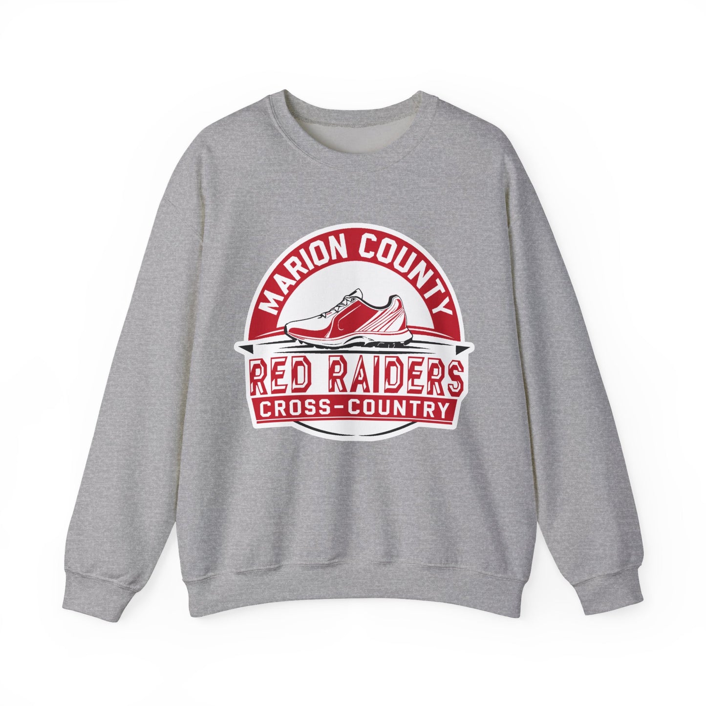 Adult Crewneck Sweatshirt \ Marion County Red Raiders Cross-Country \ MCCC1