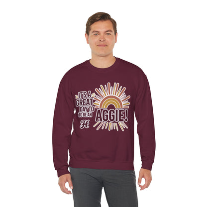 Adult Crewneck Sweatshirt \ It's a Great Day to be an Aggie! \ GDA1