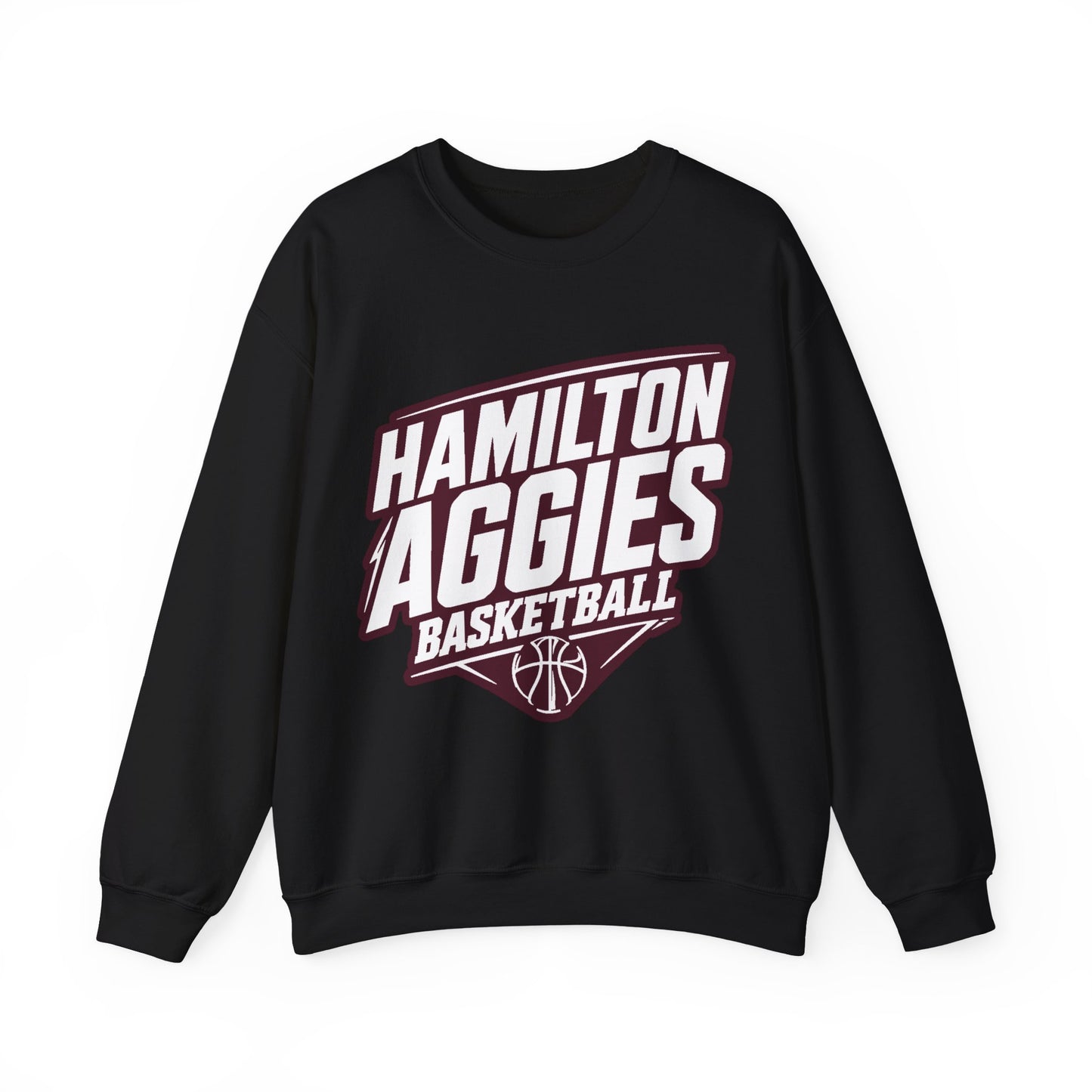 Adult Crewneck Sweatshirt \ Hamilton Aggies Basketball \ HABB2