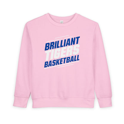 Toddler Crewneck Sweatshirt \ Brilliant Tigers Basketball \ BTBK2