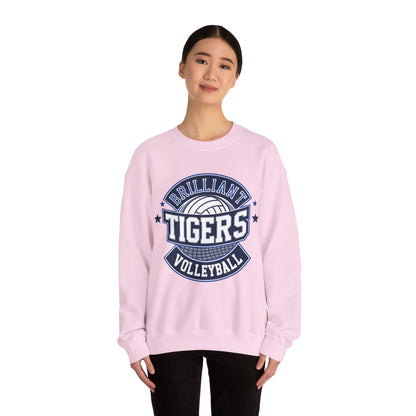 Adult Crewneck Sweatshirt \ Brilliant Tigers Volleyball \ BTV1