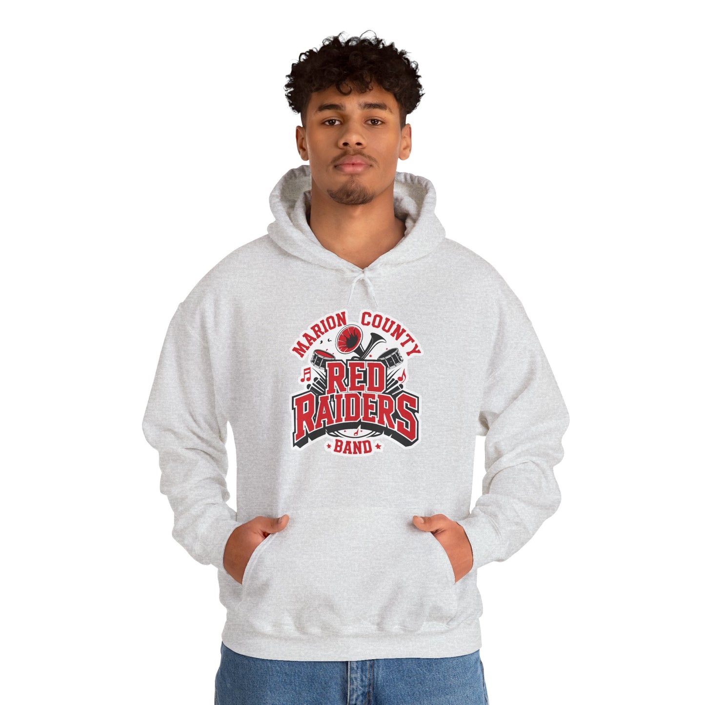 Adult Hoodie Sweatshirt \ Marion County Red Raiders Band \ MCB2