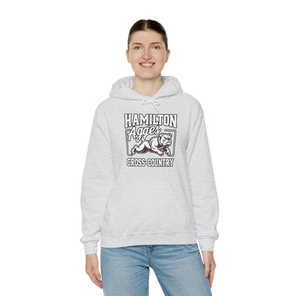 Adult Hoodie Sweatshirt \ Hamilton Aggies Cross-Country \ HCC2