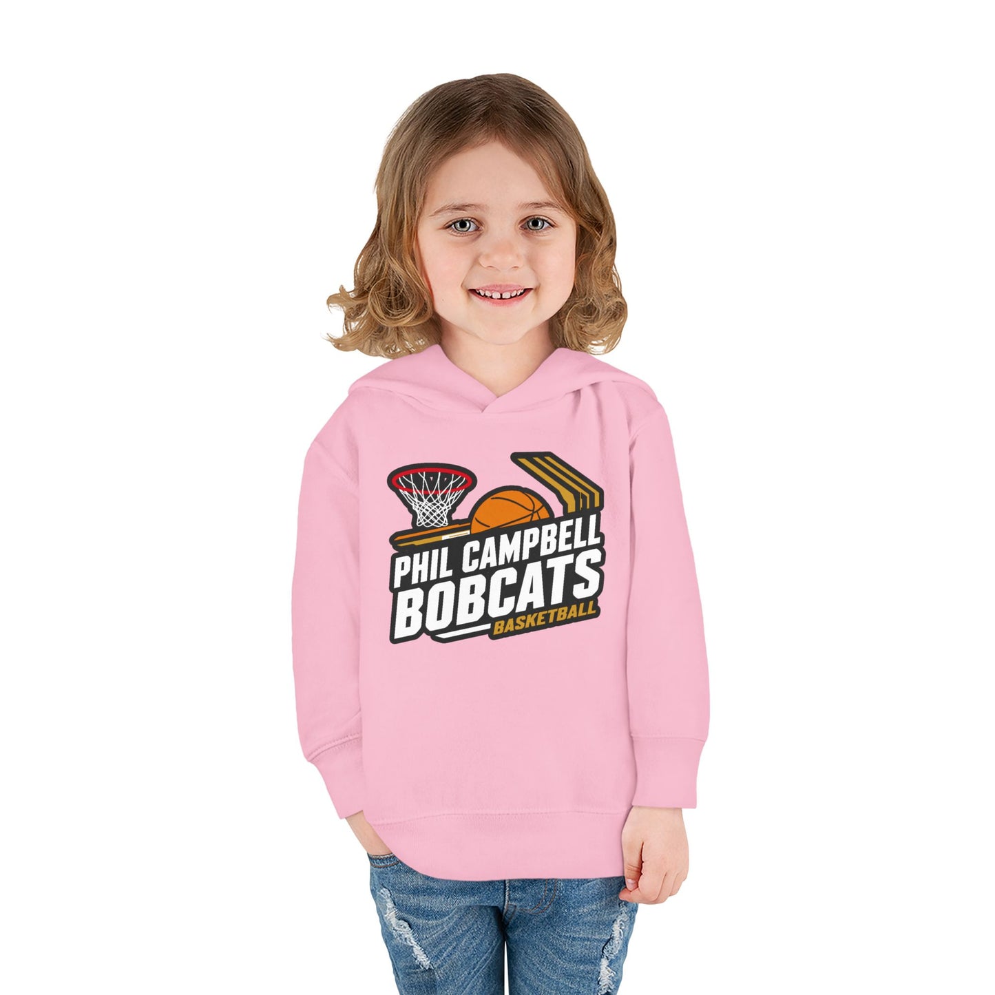 Toddler Hoodie Sweatshirt \ Phil Campbell Bobcats Basketball \ PCBBK1