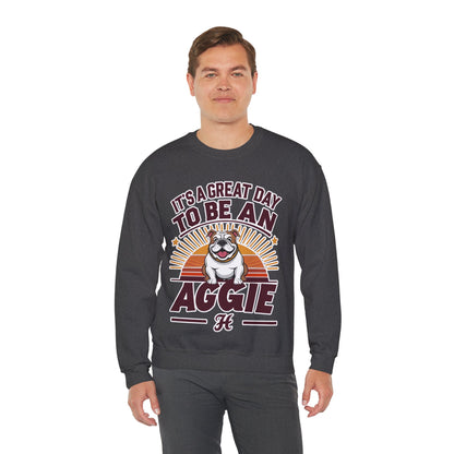 Adult Crewneck Sweatshirt \ It's a Great Day to be an Aggie! \ GDA3