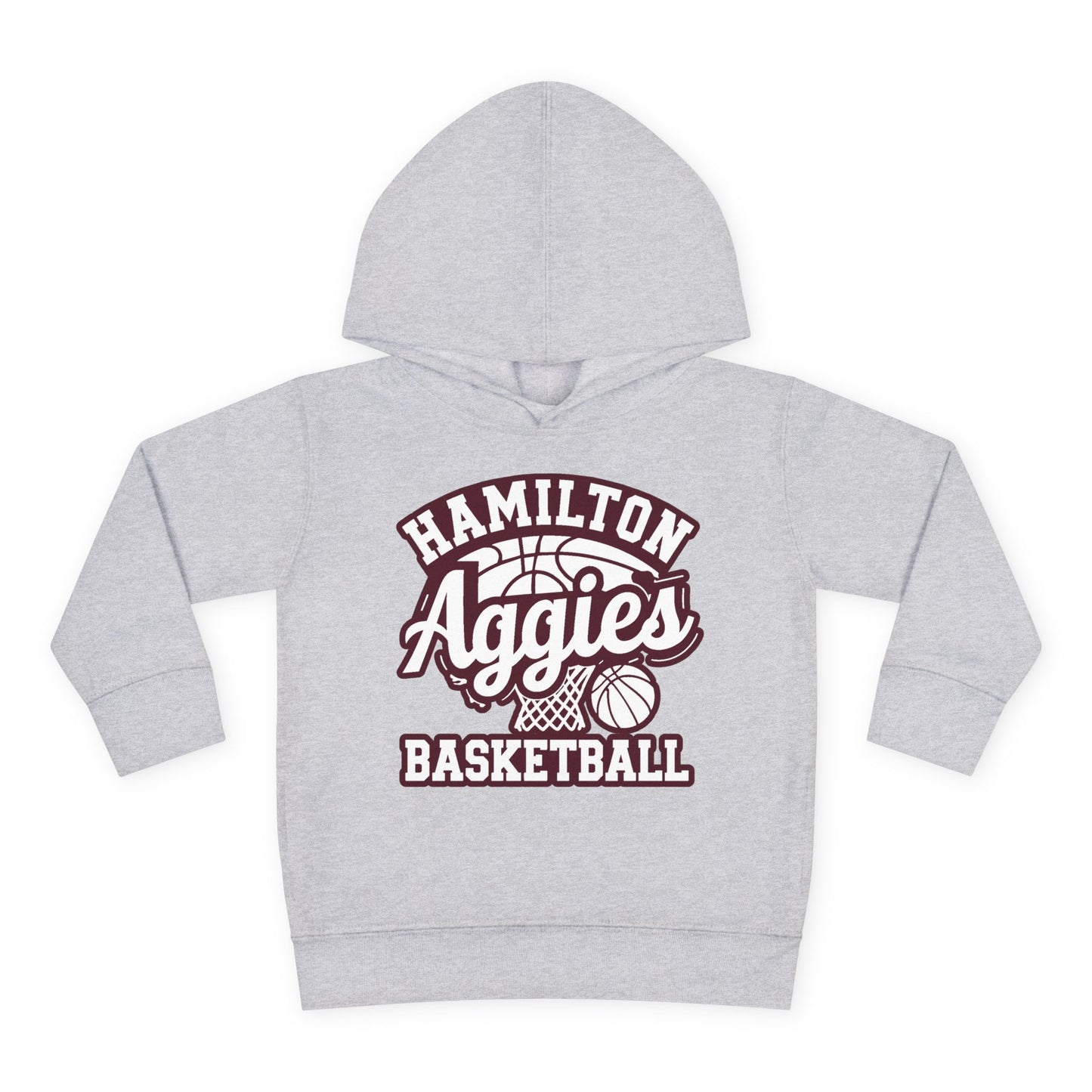 Toddler Hoodie Sweatshirt \ Hamilton Aggies Basketball \ HABBG1