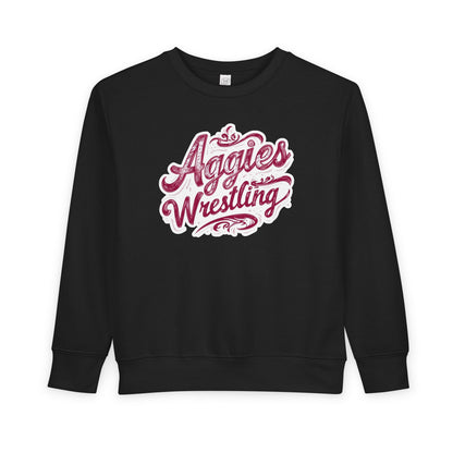 Toddler Crewneck Sweatshirt \ Hamilton Aggies Wrestling \ HAWG2
