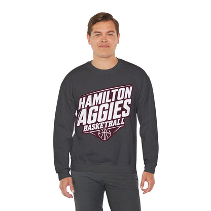 Adult Crewneck Sweatshirt \ Hamilton Aggies Basketball \ HABB2
