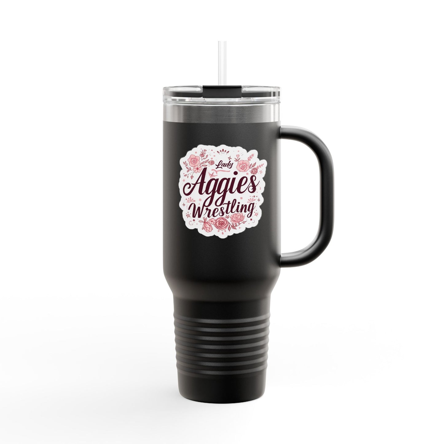 40oz Insulated Tumbler \ Hamilton Aggies Wrestling \ HAWG1