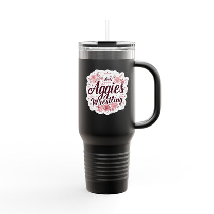 40oz Insulated Tumbler \ Hamilton Aggies Wrestling \ HAWG1