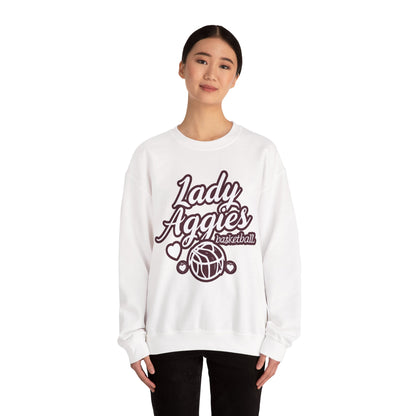 Adult Crewneck Sweatshirt \ Hamilton Aggies Basketball \ HABBG2