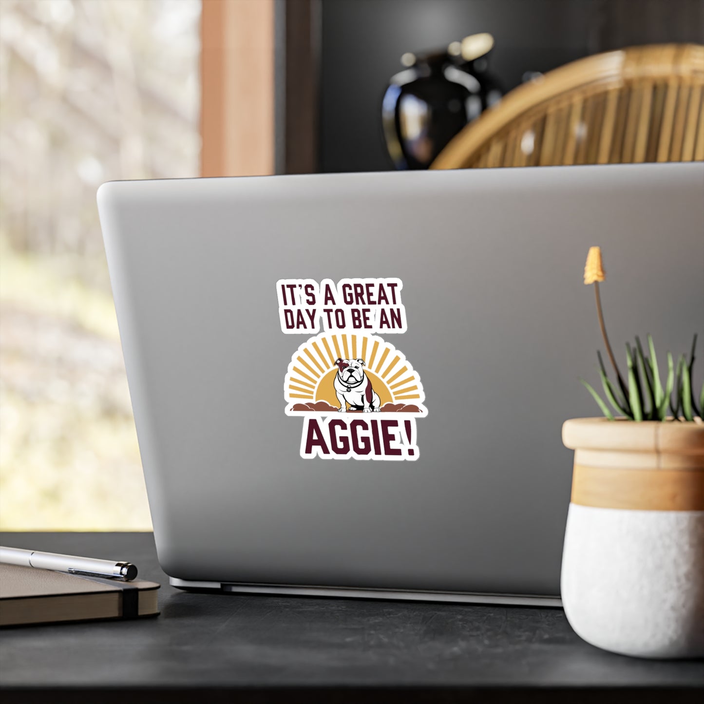 Kiss-Cut Vinyl Decal \ It's a Great Day to be an Aggie! \ GDA4