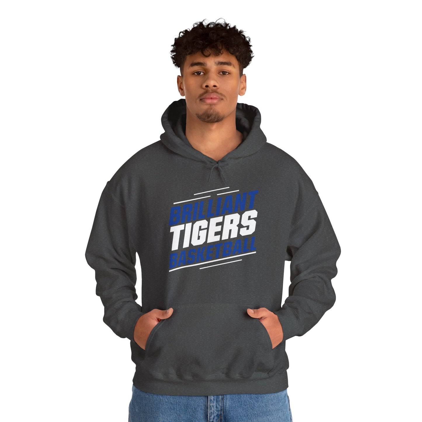 Adult Hoodie Sweatshirt \ Brilliant Tigers Basketball \ BTBK2