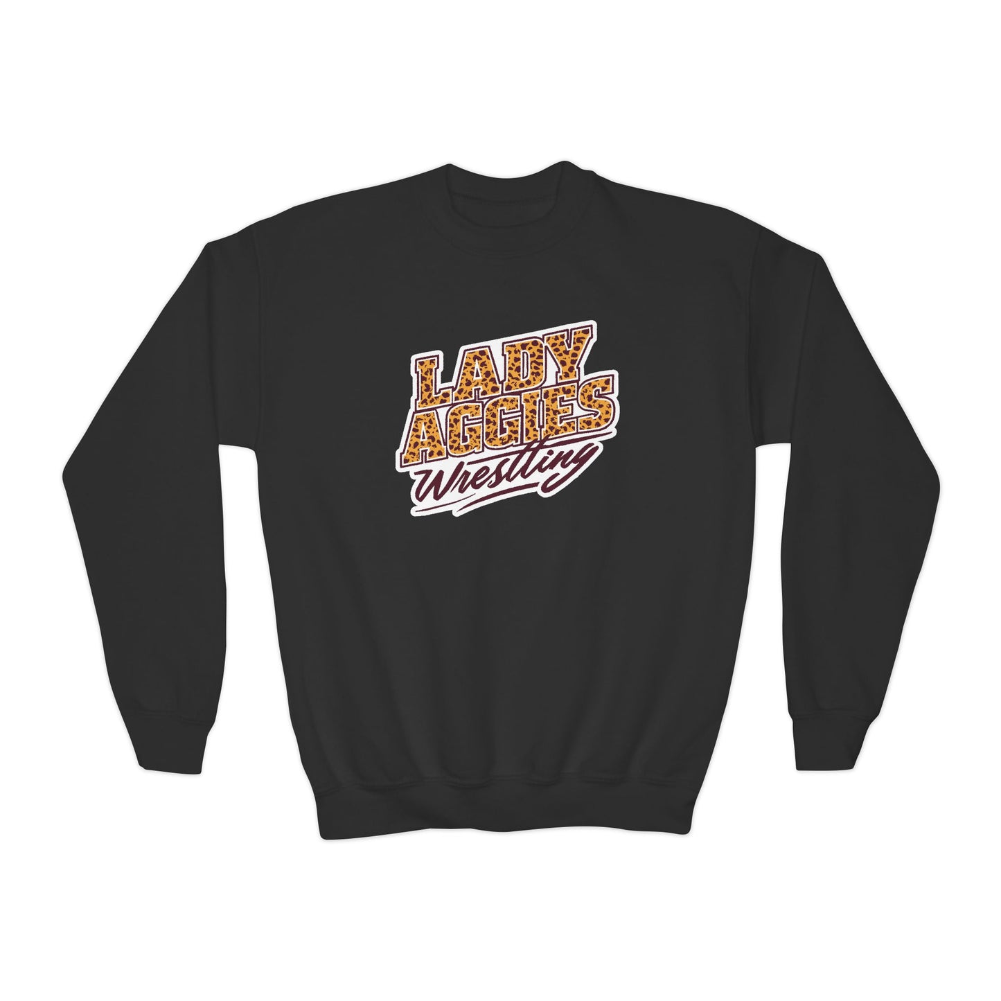 Youth Crewneck Sweatshirt \ Hamilton Aggies Wrestling \ HAWG3