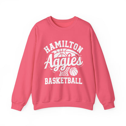 Adult Crewneck Sweatshirt \ Hamilton Aggies Basketball \ HABKG1