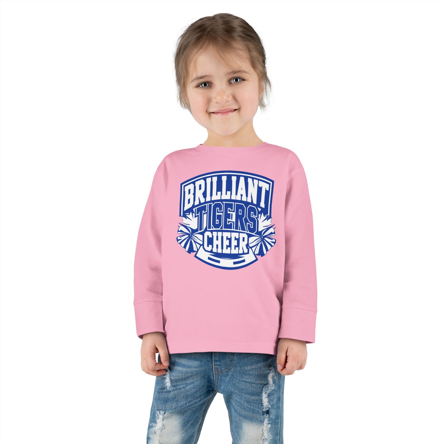 Toddler Long Sleeve Tee \ Brilliant Tigers Cheer \ BTC1