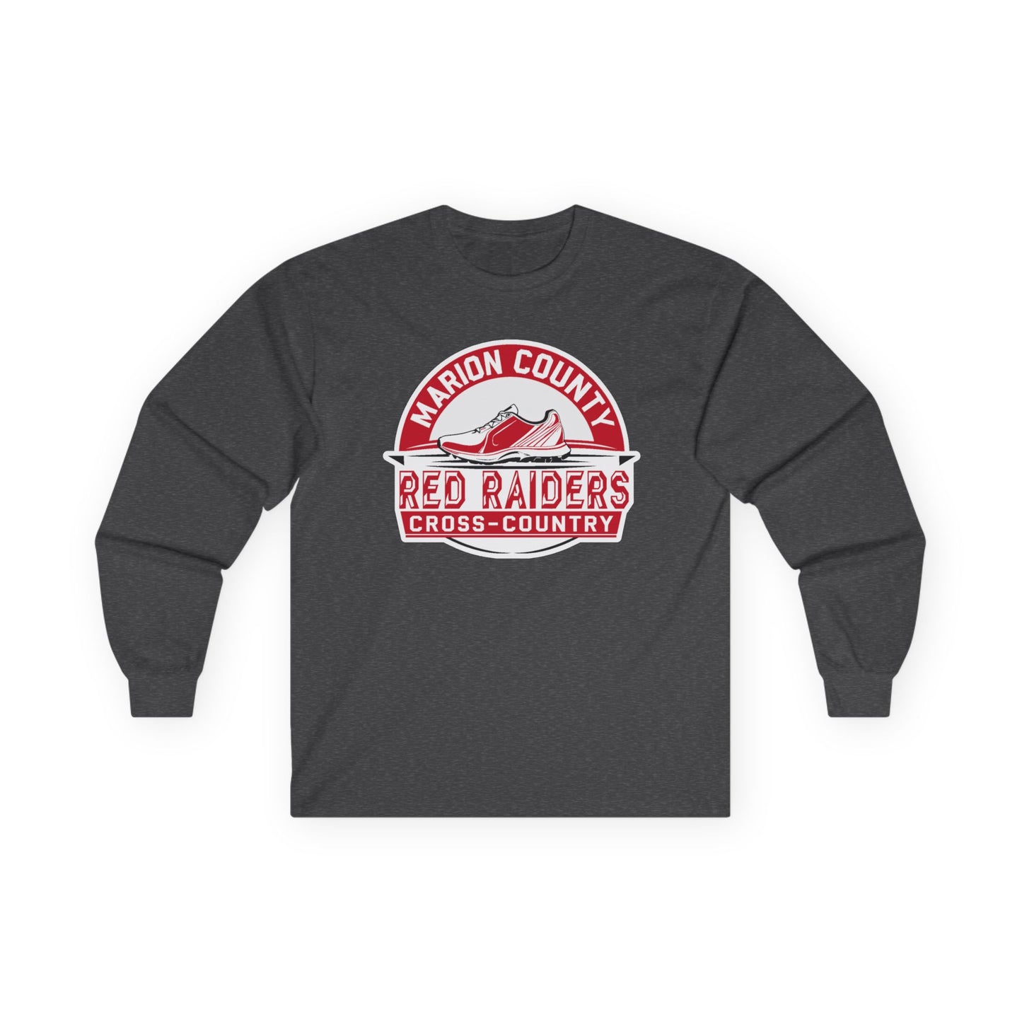Adult Long Sleeve Tee \ Marion County Red Raiders Cross-Country \ MCCC1