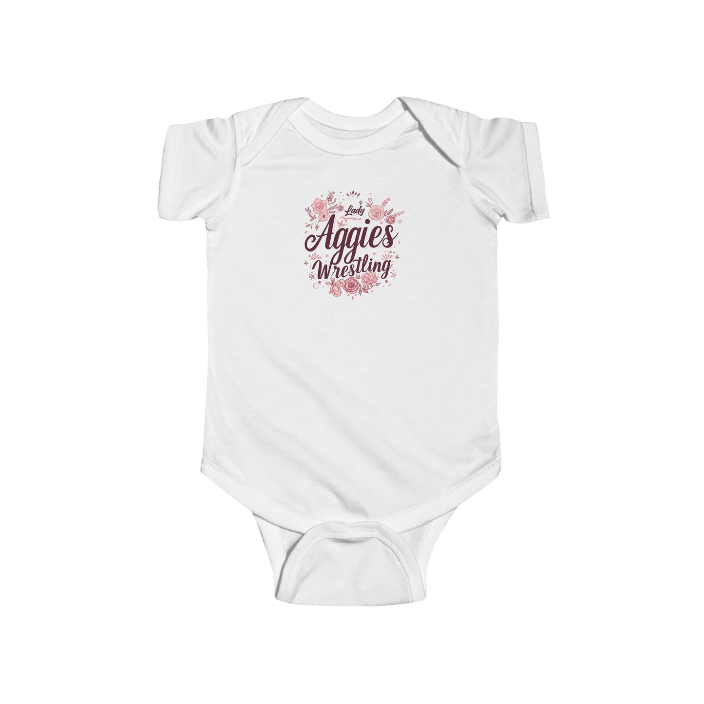 Short Sleeve Baby Bodysuit \ Hamilton Aggies Wrestling \ HAWG1