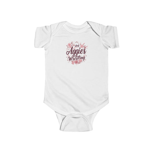 Short Sleeve Baby Bodysuit \ Hamilton Aggies Wrestling \ HAWG1