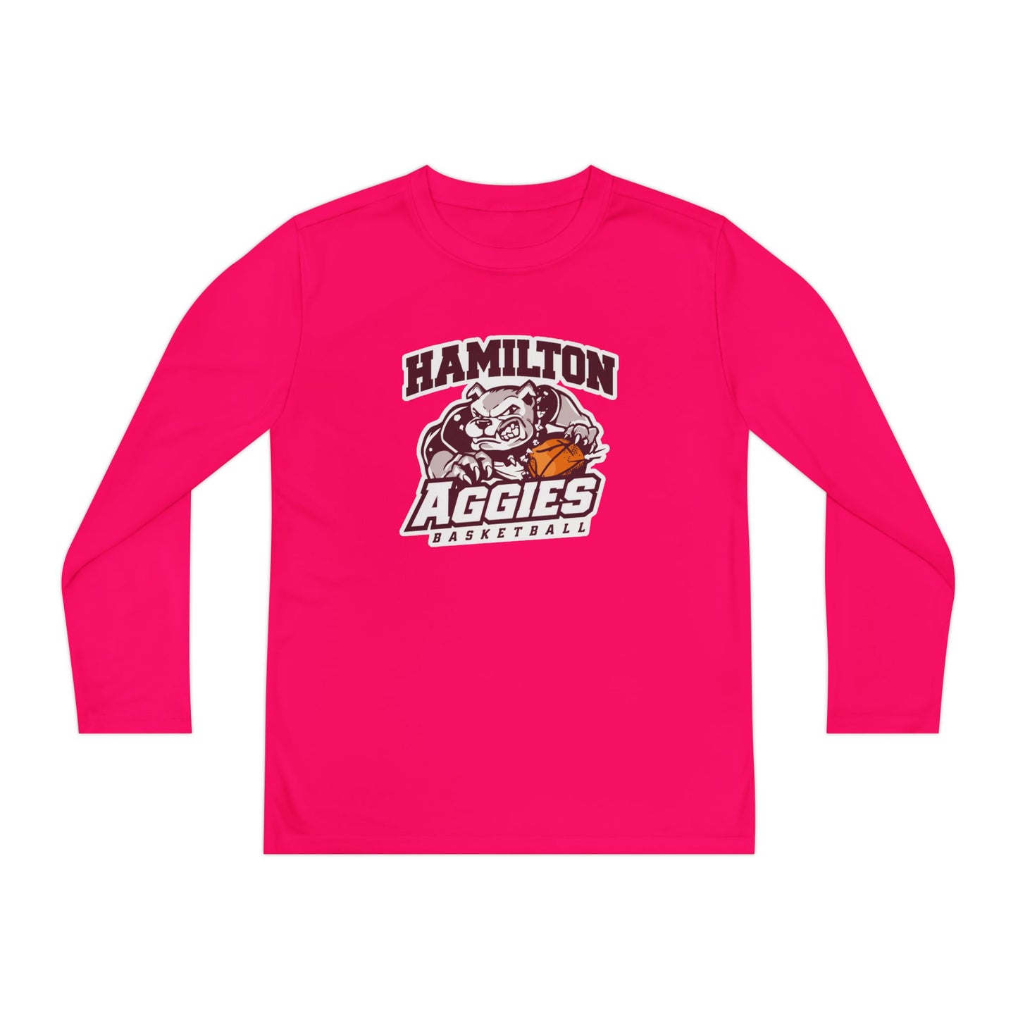 Youth Long Sleeve Tee \ Hamilton Aggies Basketball \ HABB1