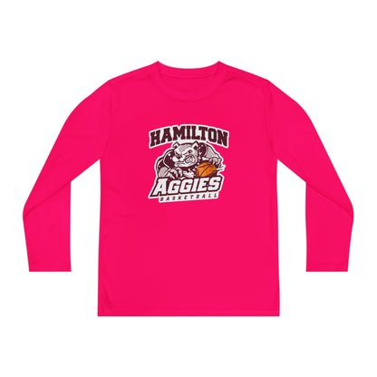 Youth Long Sleeve Tee \ Hamilton Aggies Basketball \ HABB1