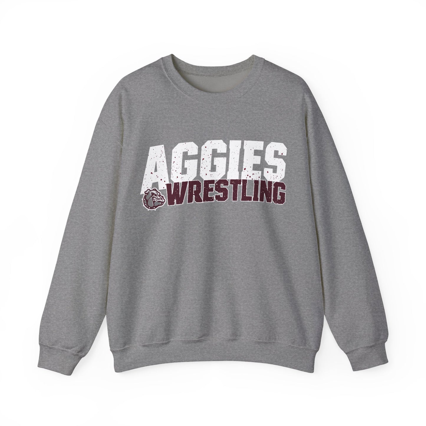 Adult Crewneck Sweatshirt \ Hamilton Aggies Wrestling \ HAW3