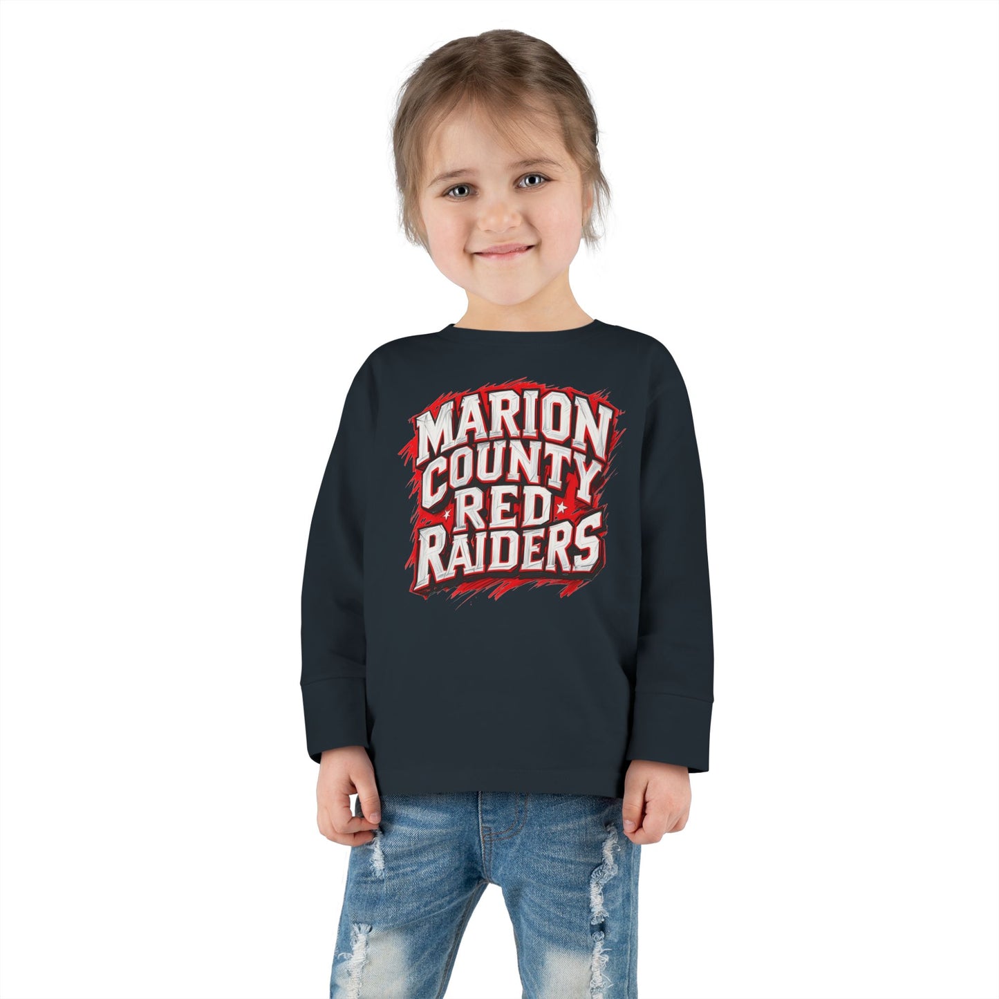 Toddler Long Sleeve Tee \ Marion County Red Raiders \ MC1