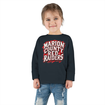 Toddler Long Sleeve Tee \ Marion County Red Raiders \ MC1