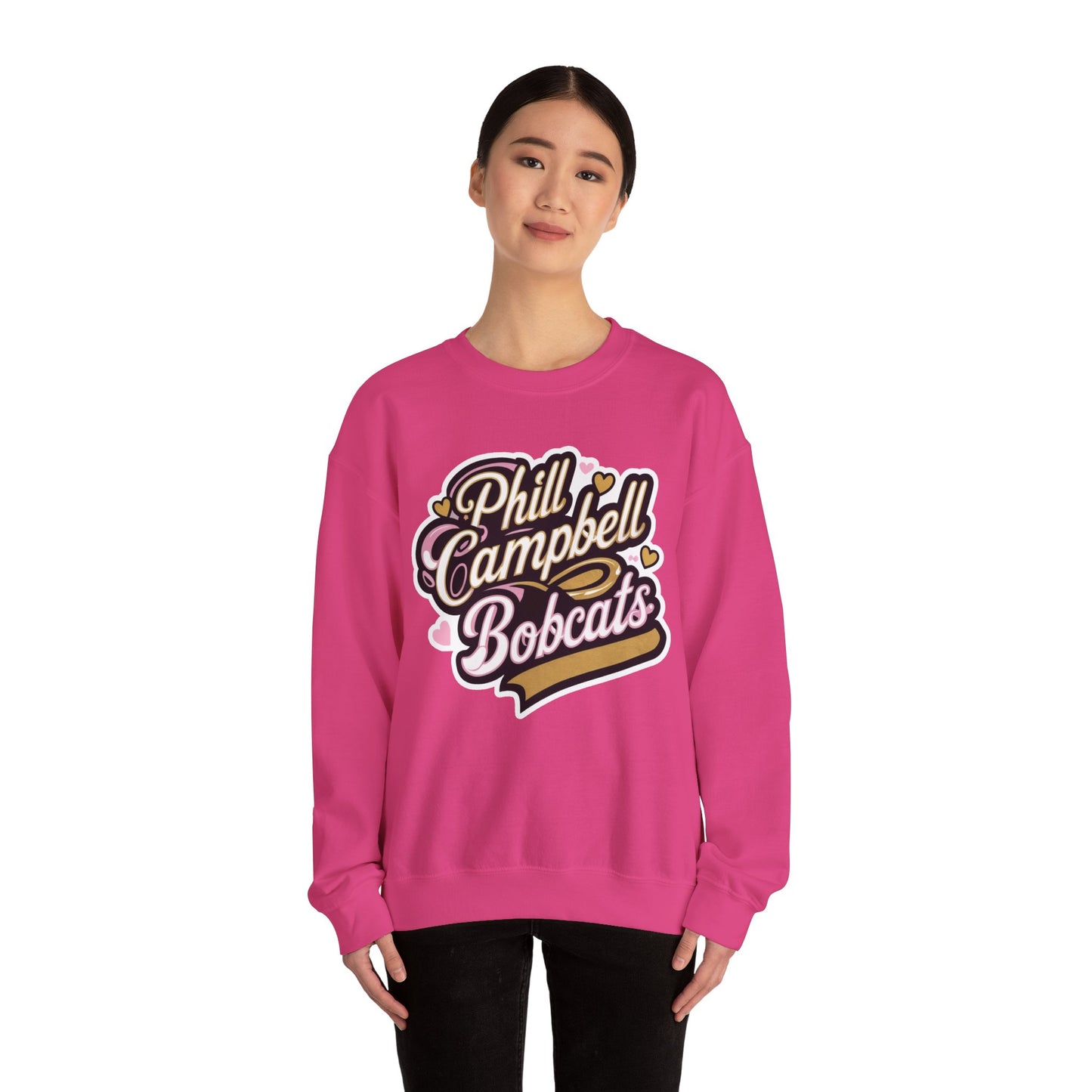 Adult Crewneck Sweatshirt \ Phill Campbell Bobcats \ PCBG1