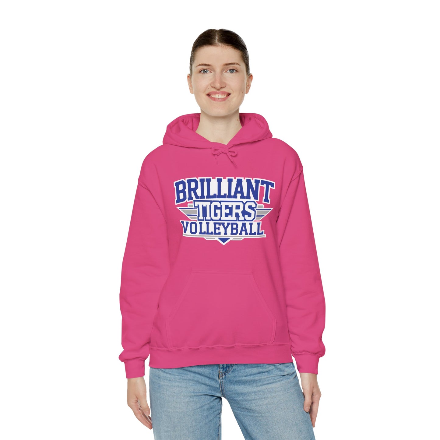 Adult Hoodie Sweatshirt \ Brilliant Tigers Volleyball \ BTV2