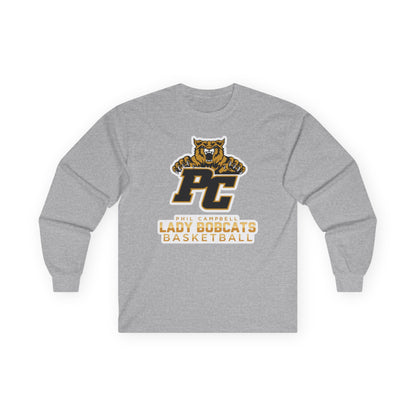 Adult Long Sleeve Tee \ Phil Campbell Bobcats Basketball \ PCBBKG1
