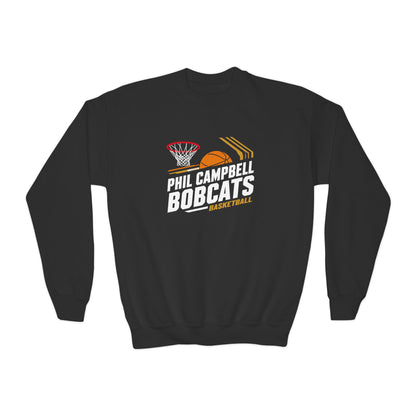 Youth Crewneck Sweatshirt \ Phil Campbell Bobcats Basketball \ PCBBK1