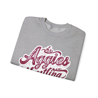 Adult Crewneck Sweatshirt \ Hamilton Aggies Wrestling \ HAWG2