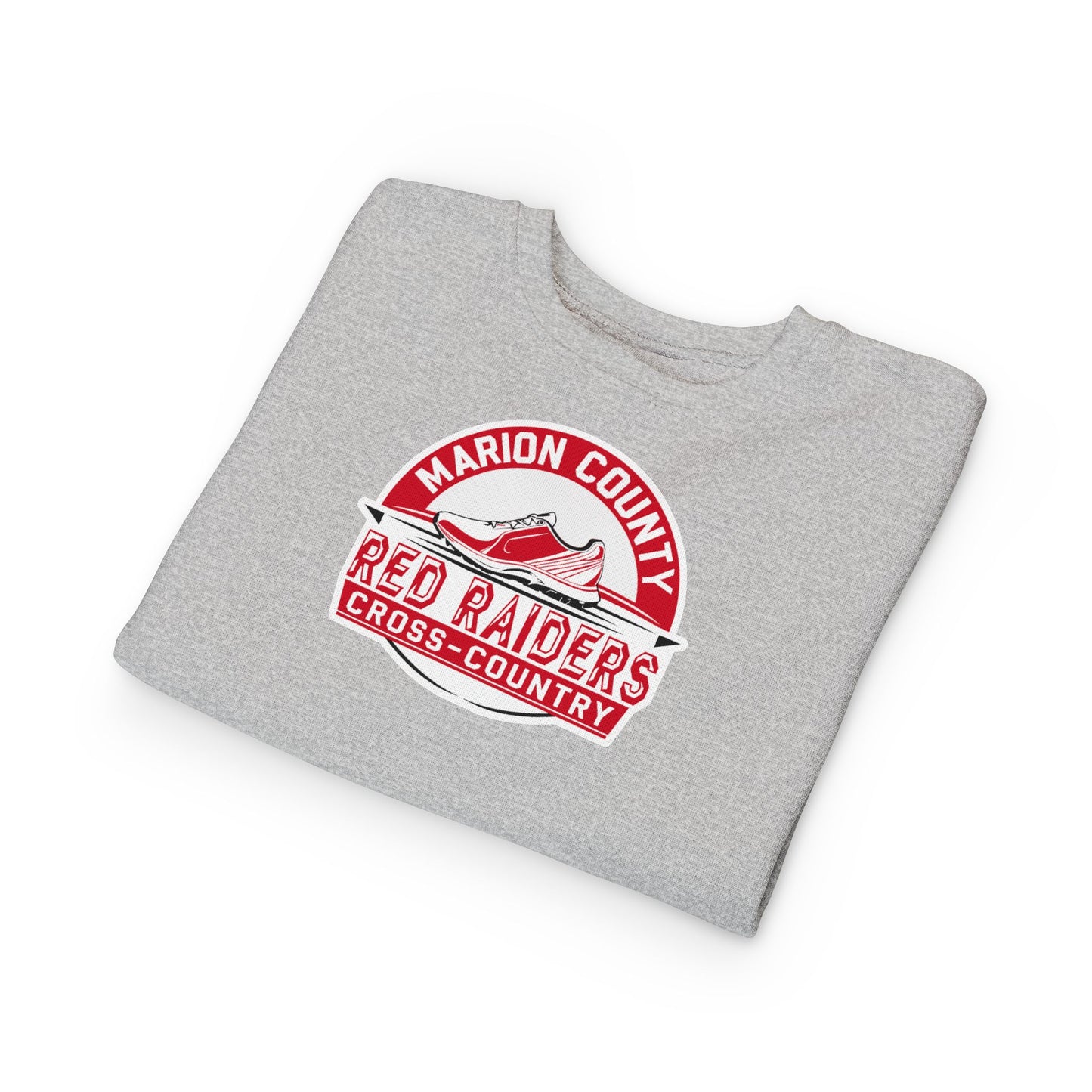 Toddler Crewneck Sweatshirt \ Marion County Red Raiders Cross-Country \ MCCC1