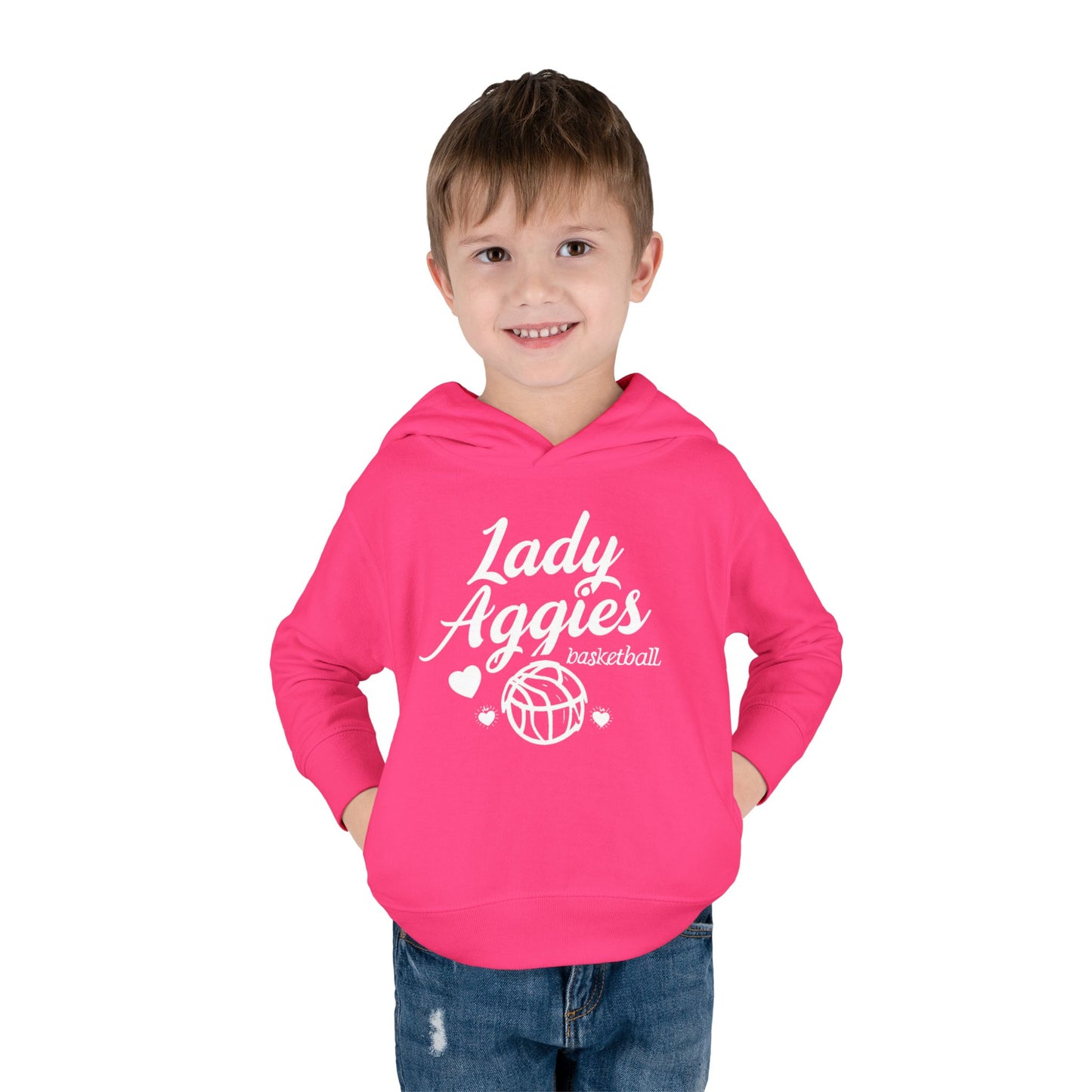 Toddler Hoodie Sweatshirt \ Hamilton Aggies Basketball \ HABBG2
