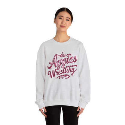 Adult Crewneck Sweatshirt \ Hamilton Aggies Wrestling \ HAWG2