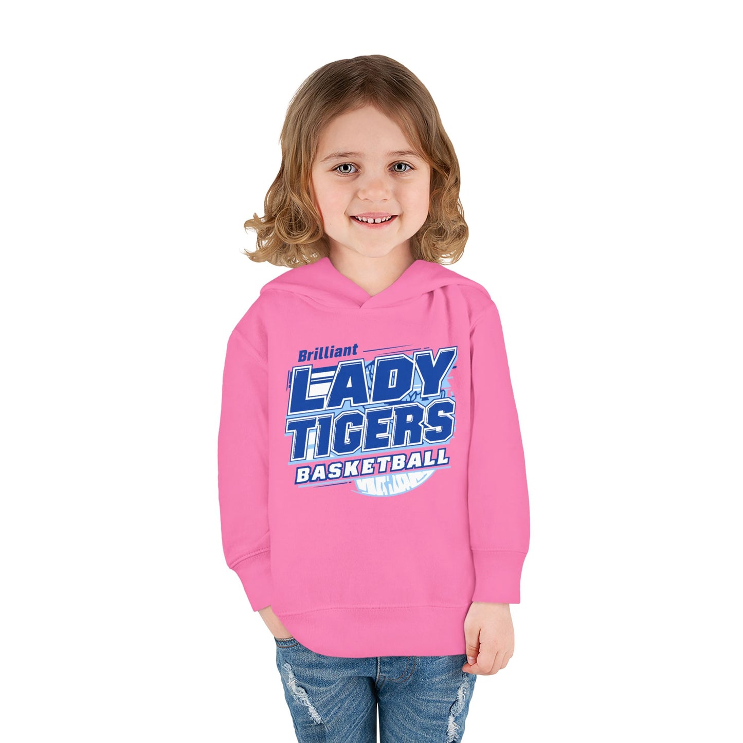 Toddler Hoodie Sweatshirt \ Brilliant Tigers Basketball \ BTBKG2
