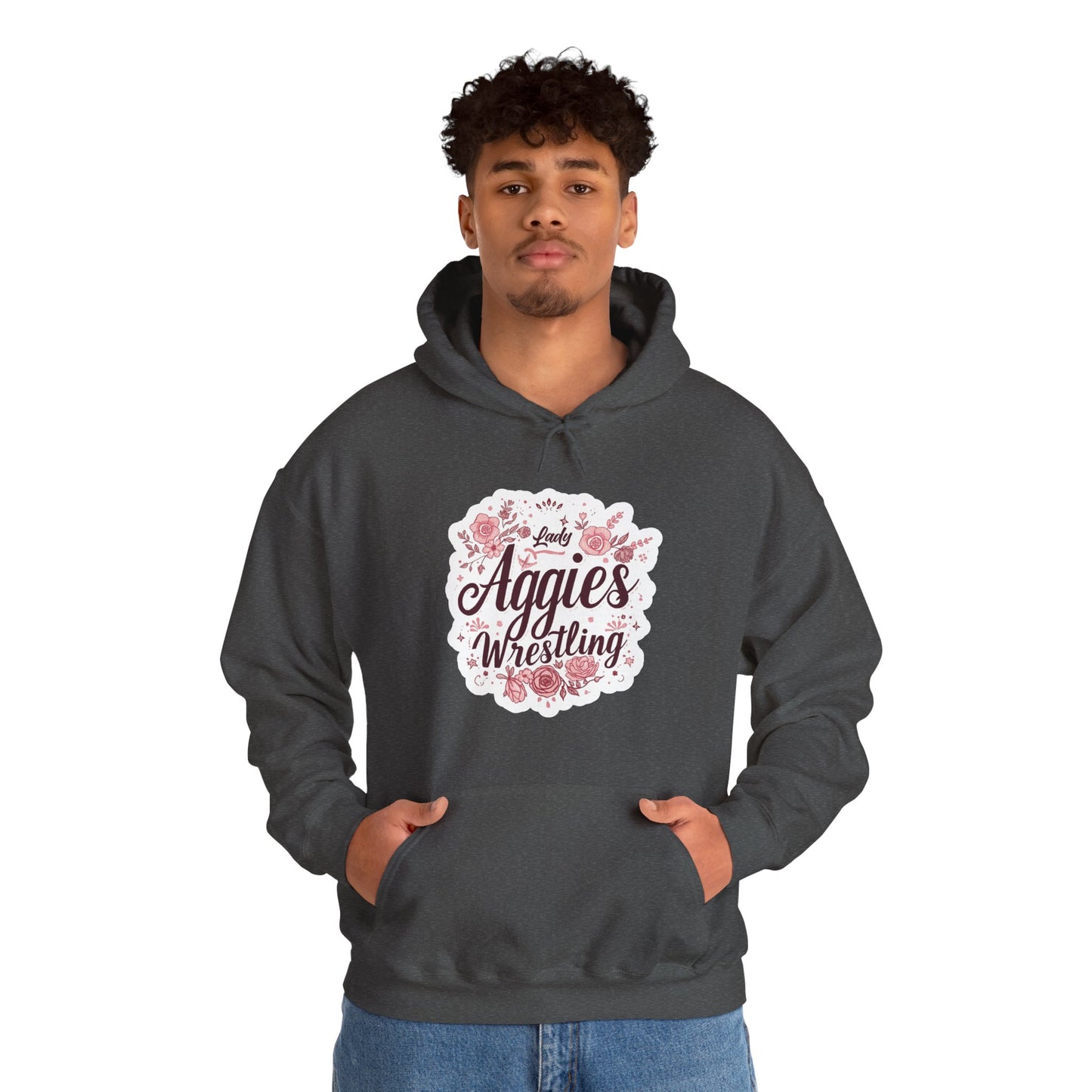 Adult Hoodie Sweatshirt \ Hamilton Aggies Wrestling \ HAWG1