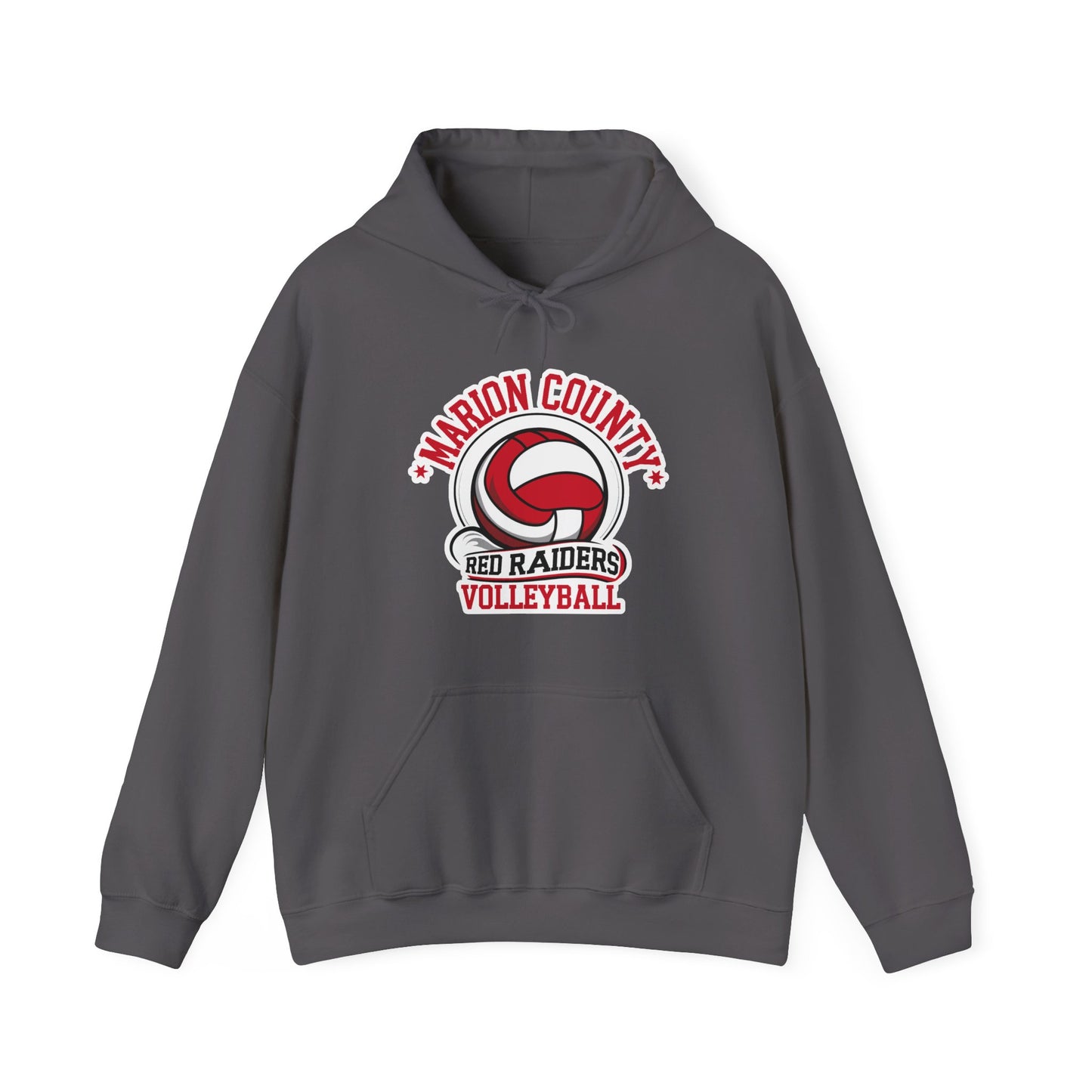Adult Hoodie Sweatshirt \ Marion County Red Raiders Volleyball \ MCV1