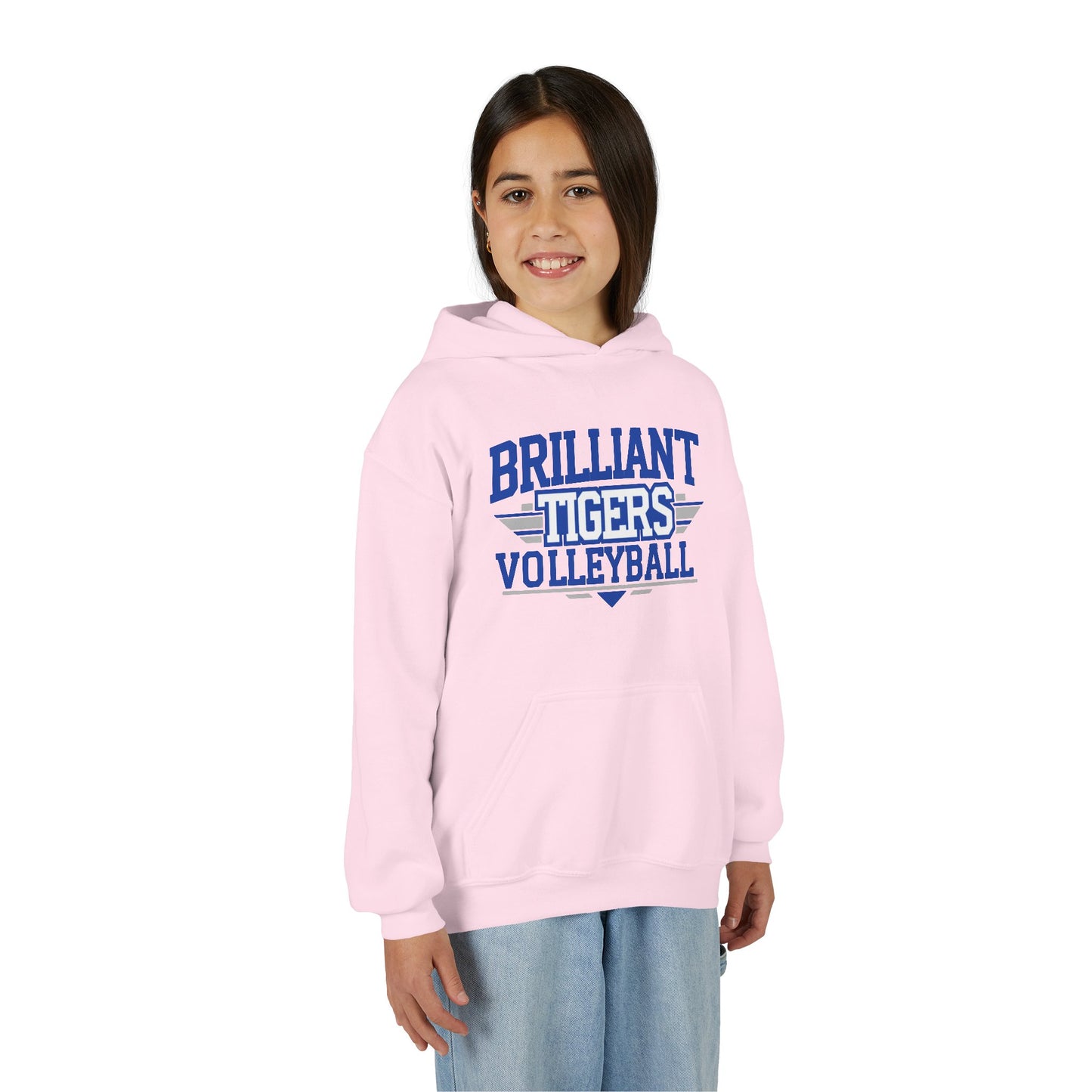 Youth Hoodie Sweatshirt \ Brilliant Tigers Volleyball \ BTV2