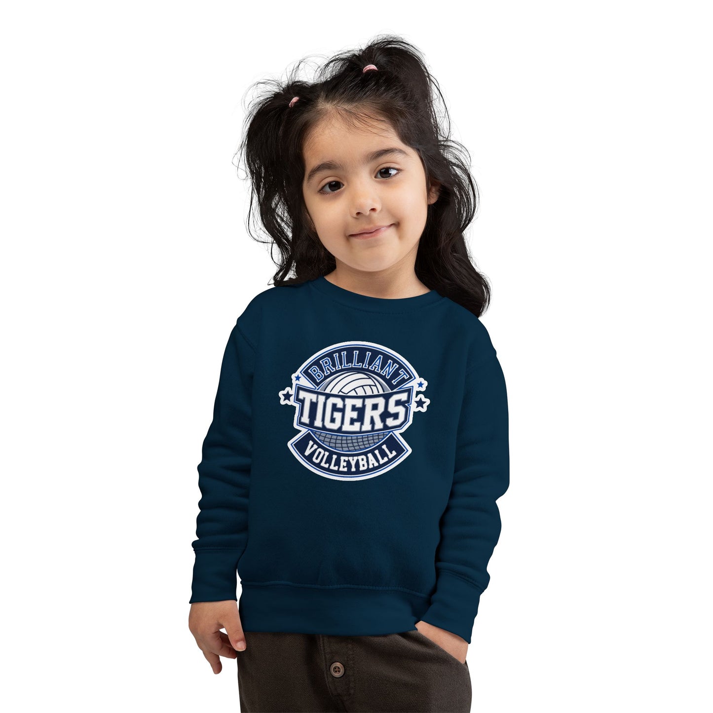 Toddler Hoodie Sweatshirt \ Brilliant Tigers Volleyball \ BTV1