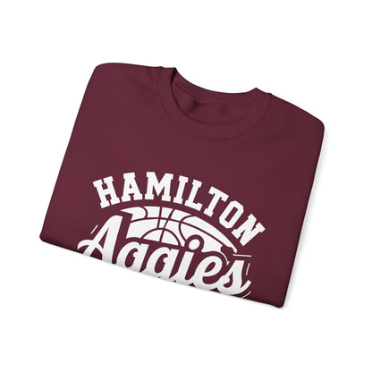 Adult Crewneck Sweatshirt \ Hamilton Aggies Basketball \ HABKG1