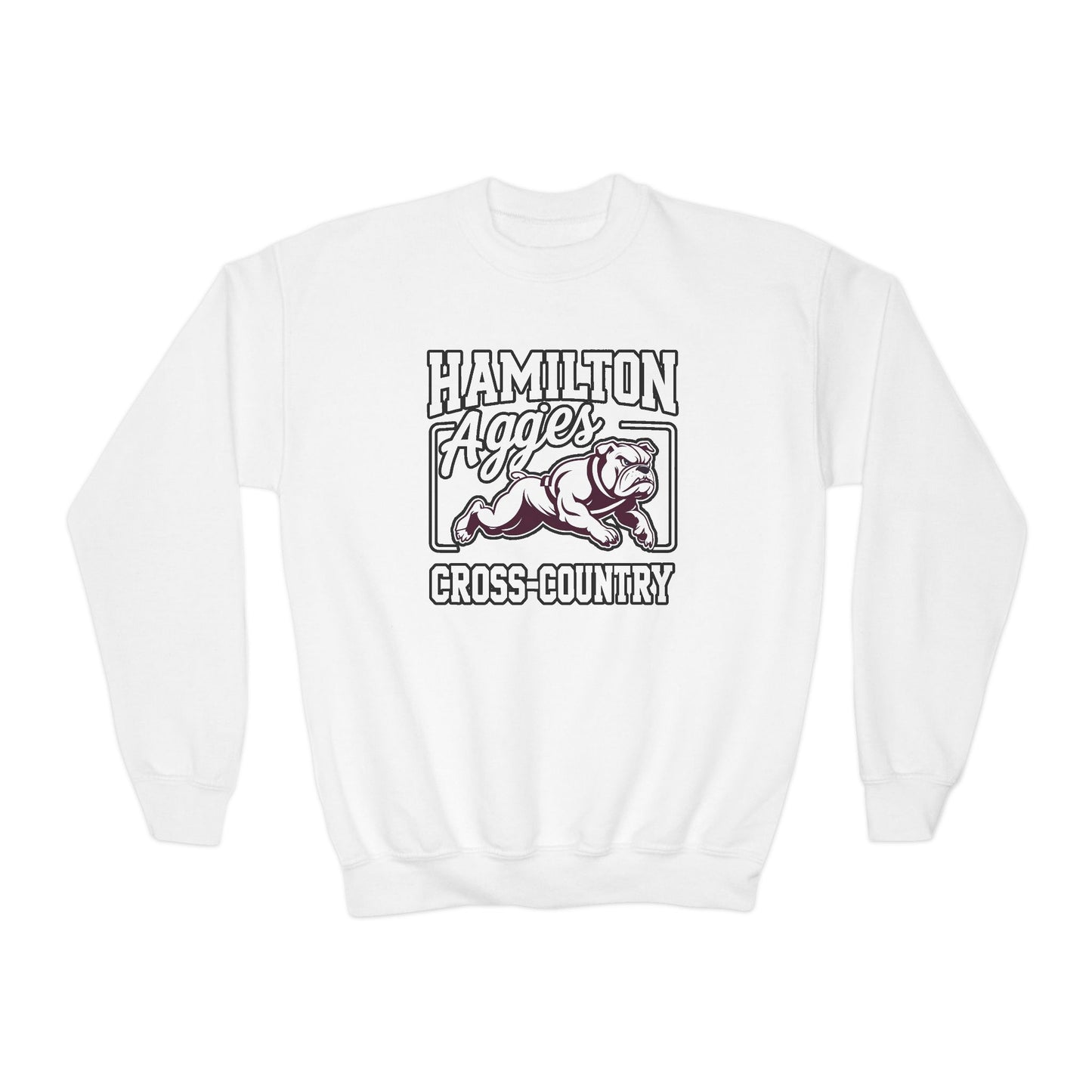 Youth Crewneck Sweatshirt \ Hamilton Aggies Cross-Country \ HCC2