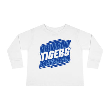 Toddler Long Sleeve Tee \ Brilliant Tigers Basketball \ BTBK2