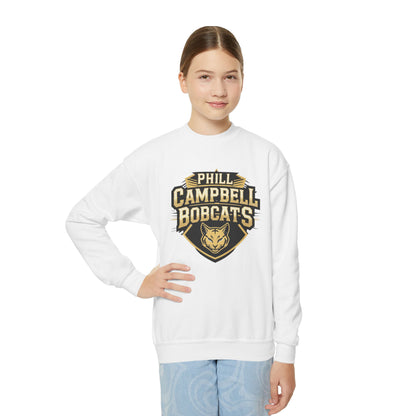 Youth Crewneck Sweatshirt \ Phill Campbell Bobcats \ PCB1