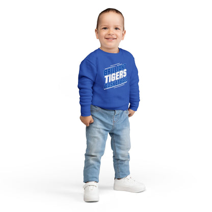 Toddler Crewneck Sweatshirt \ Brilliant Tigers Basketball \ BTBK2