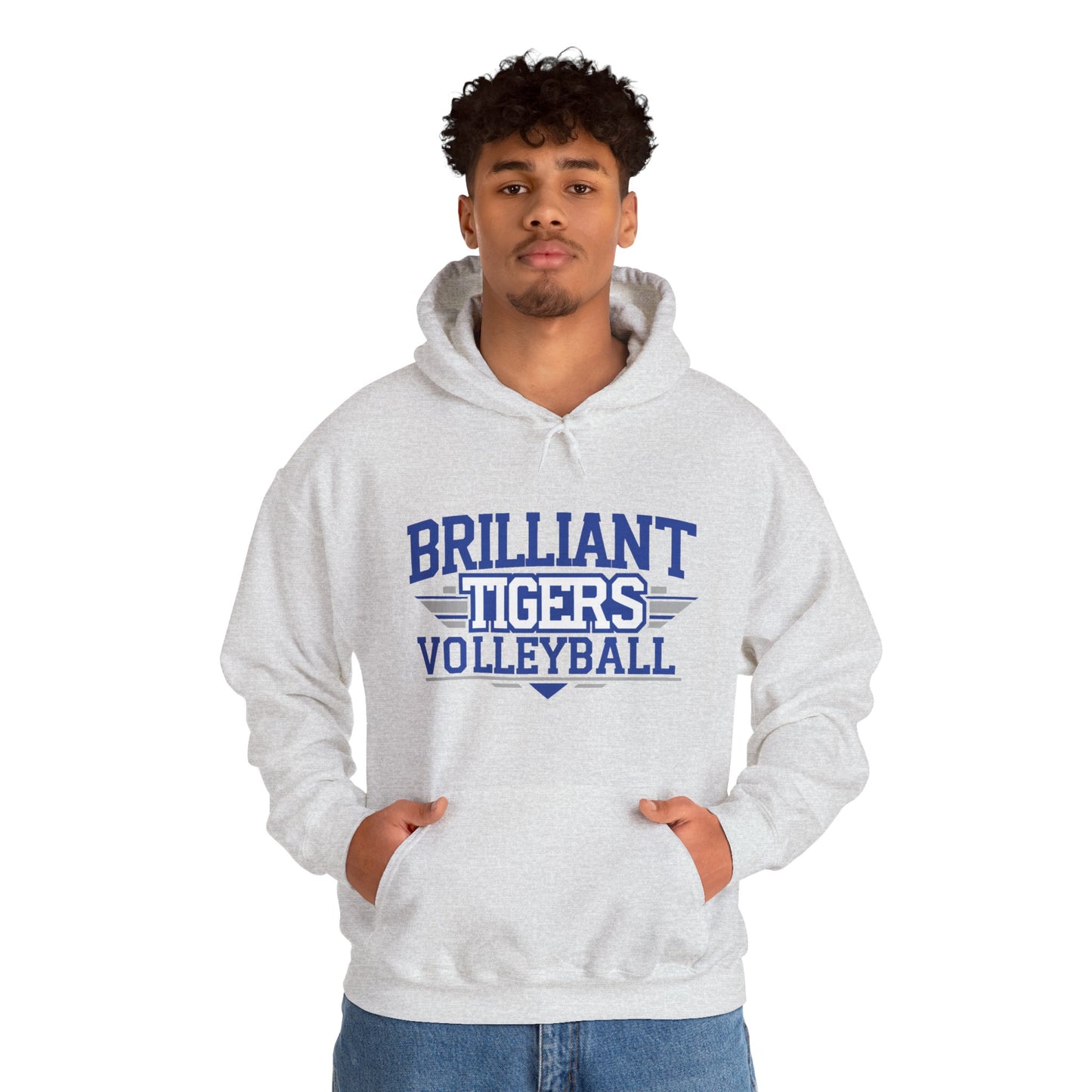 Adult Hoodie Sweatshirt \ Brilliant Tigers Volleyball \ BTV2