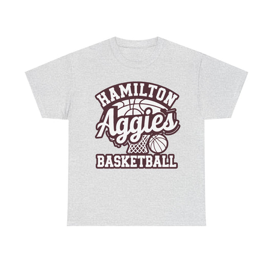 Adult Tee \ Hamilton Aggies Basketball \ HABKG1