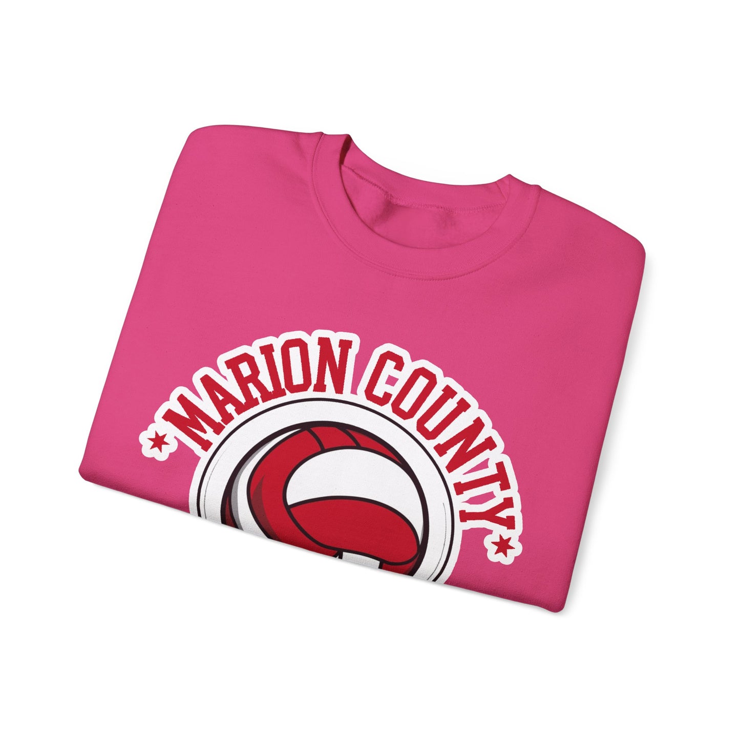 Adult Crewneck Sweatshirt \ Marion County Red Raiders Volleyball \ MCV1