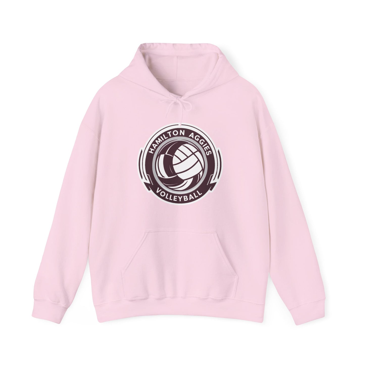 Adult Hoodie Sweatshirt \ Hamilton Aggies Volleyball \ HAV1